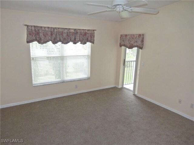 14521 Daffodil Dr Unit 1508, Fort Myers, FL 33919 - carpeted empty room featuring ceiling fan and baseboards