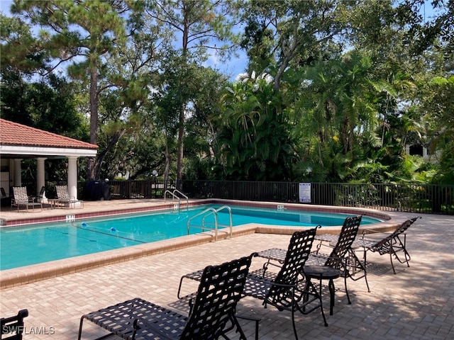 view of pool with a patio area