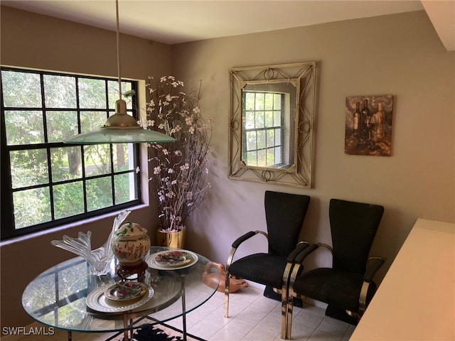 sitting room with a healthy amount of sunlight