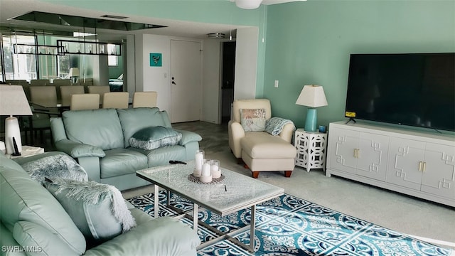 view of carpeted living room