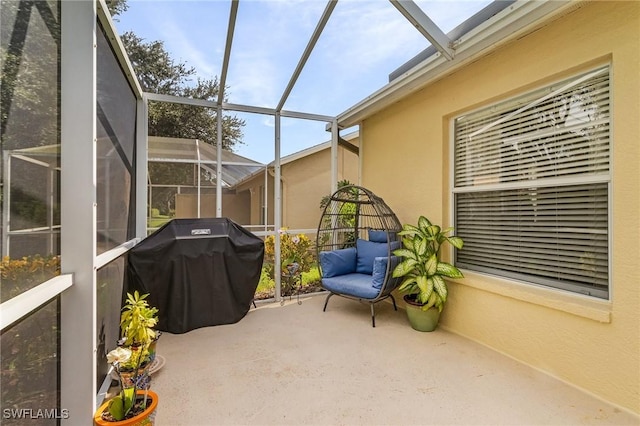 view of sunroom