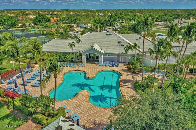 view of pool with a patio