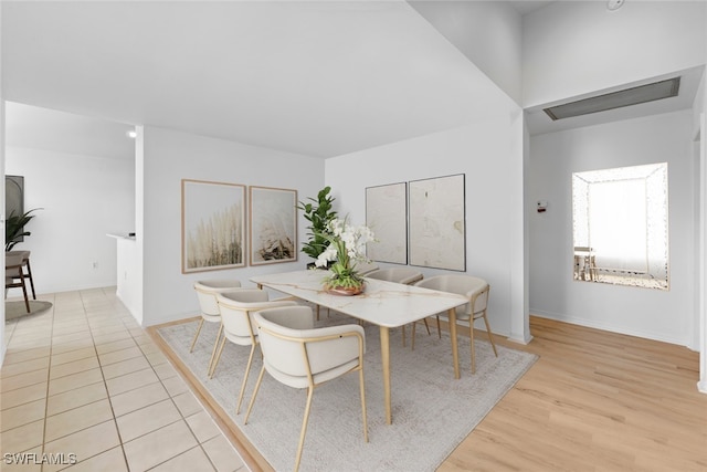 unfurnished dining area featuring light hardwood / wood-style floors