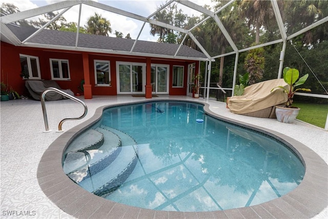 13191 Idylwild Farm Rd, Fort Myers, FL 33905 - pool featuring a patio and glass enclosure