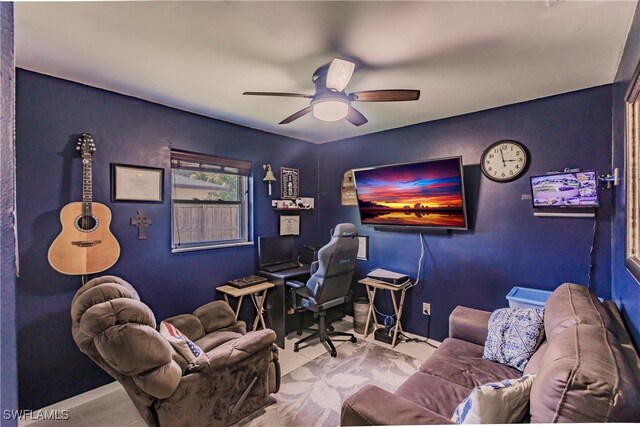 office with ceiling fan