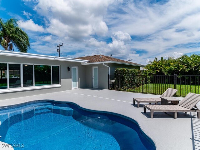 view of pool with a patio