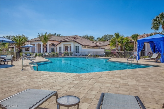 view of pool with a patio area