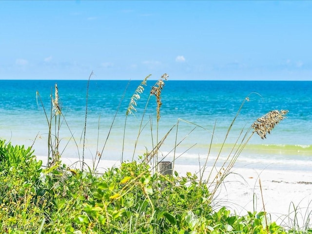 property view of water with a view of the beach