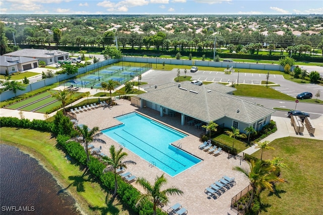 birds eye view of property