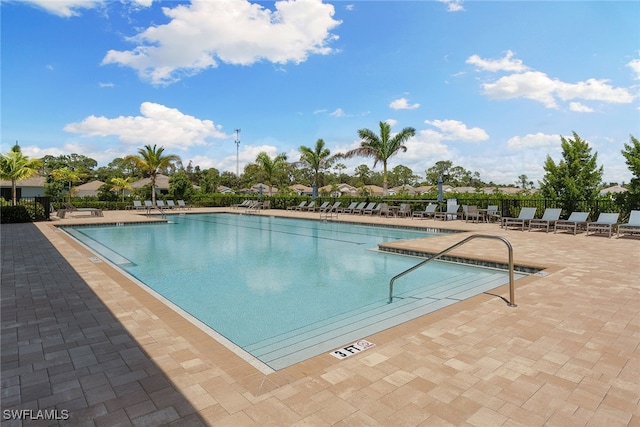 view of pool with a patio