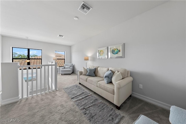 view of carpeted living room