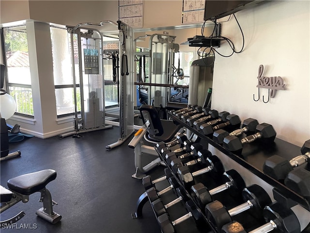 view of workout area