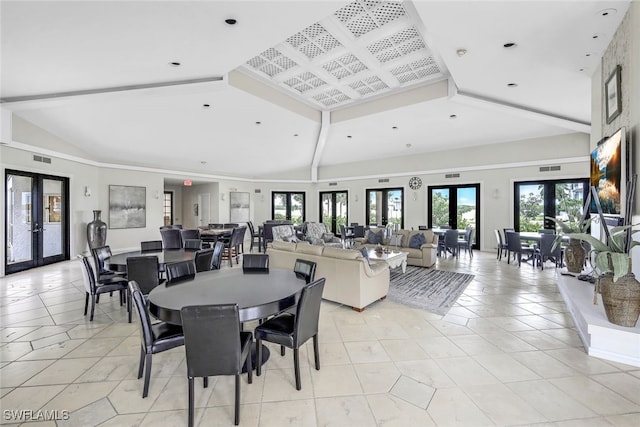 dining room with french doors