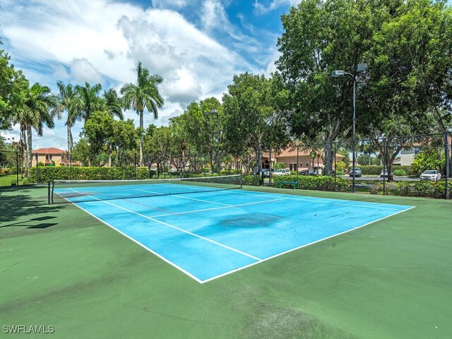 view of tennis court