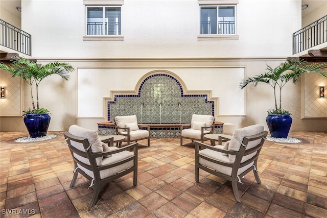 view of patio / terrace featuring an outdoor hangout area