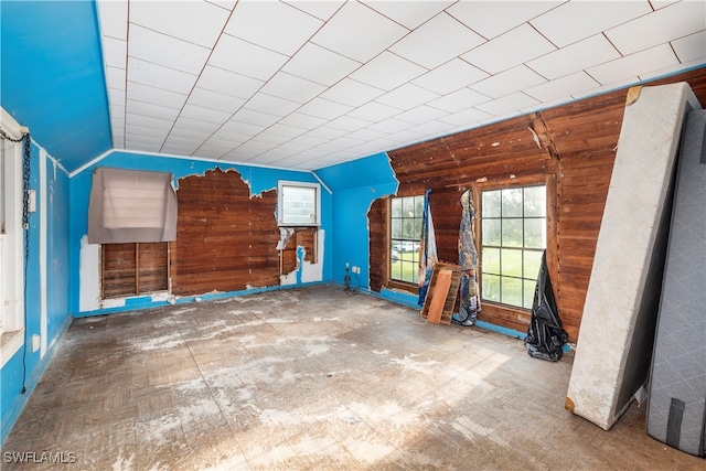 interior space with lofted ceiling