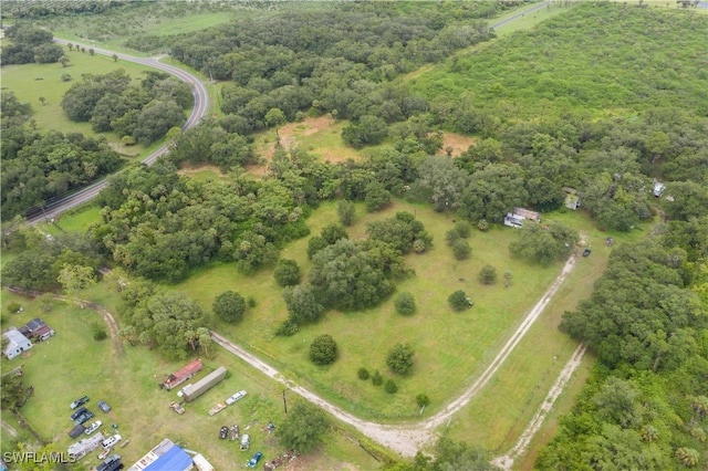 drone / aerial view with a rural view