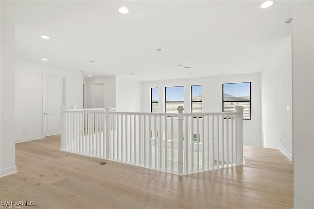 hall featuring light hardwood / wood-style flooring