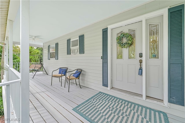 view of doorway to property