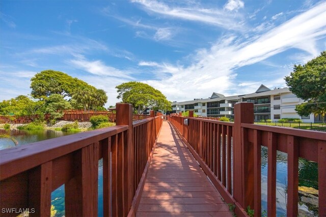 view of property's community featuring a water view