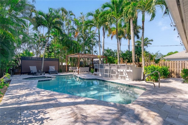 view of pool with a patio area