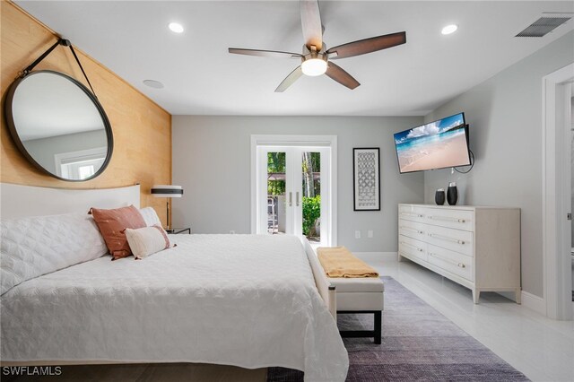 bedroom with ceiling fan