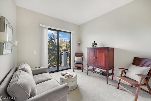 view of carpeted living room