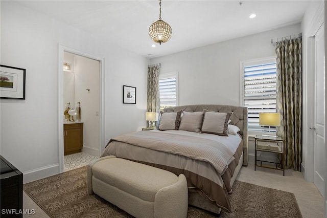 bedroom with ensuite bath