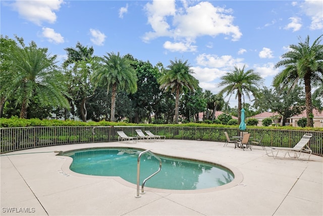 view of pool with a patio