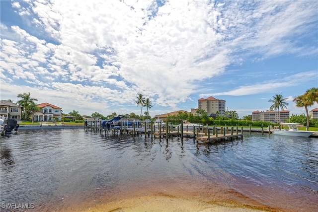 exterior space featuring a boat dock