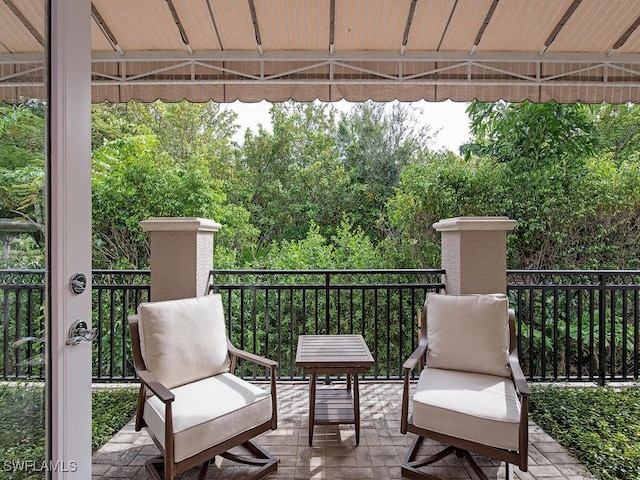 view of patio / terrace featuring a gazebo