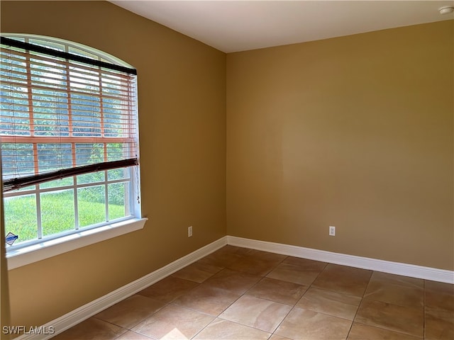 view of tiled empty room