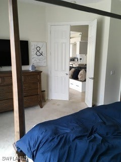 view of carpeted bedroom