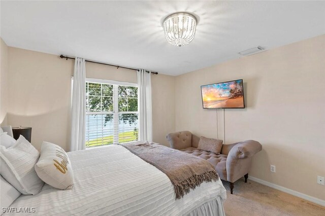 view of carpeted bedroom