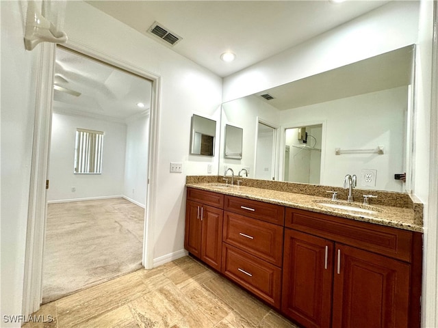 bathroom with vanity