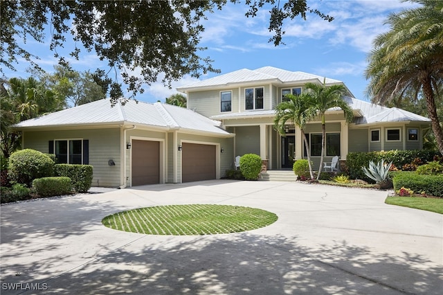 view of front facade featuring a garage