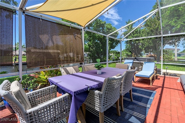 view of sunroom / solarium