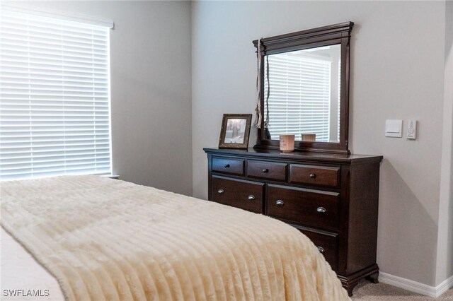 bedroom with carpet