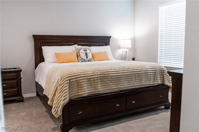 view of carpeted bedroom