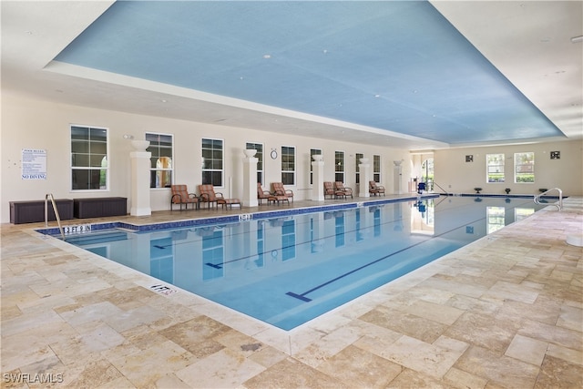 view of pool featuring a patio area