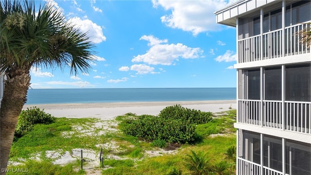 water view featuring a view of the beach