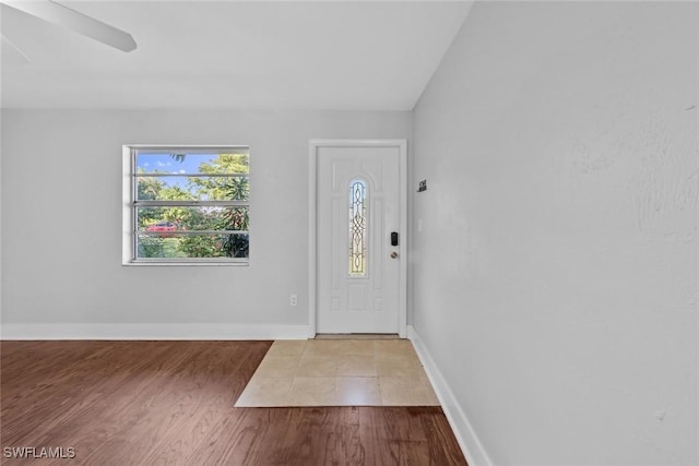 entryway featuring hardwood / wood-style flooring