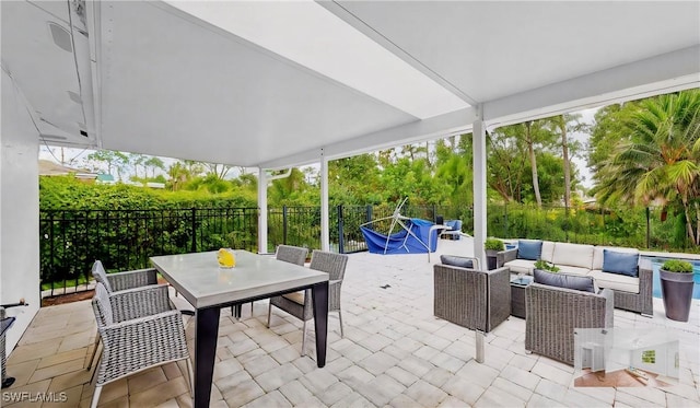 view of patio / terrace featuring outdoor lounge area