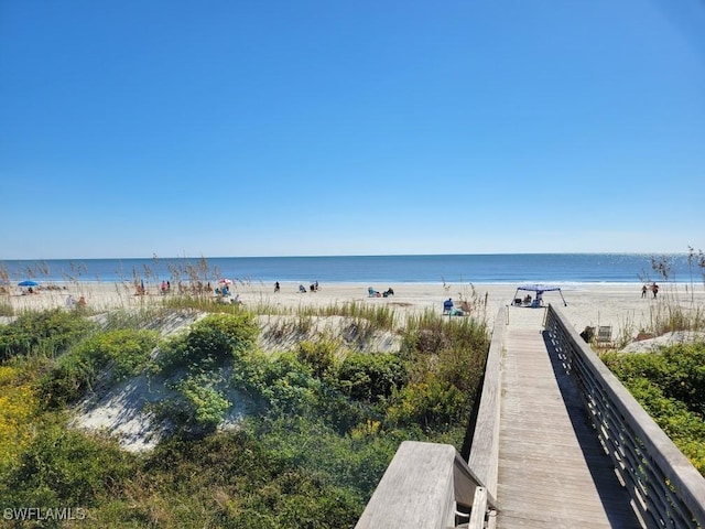 water view featuring a beach view