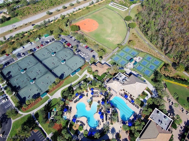 birds eye view of property