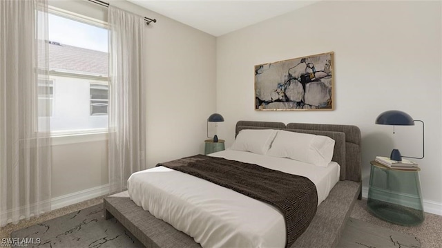 bedroom featuring carpet flooring