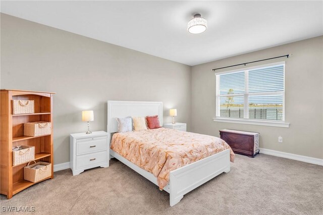 view of carpeted bedroom