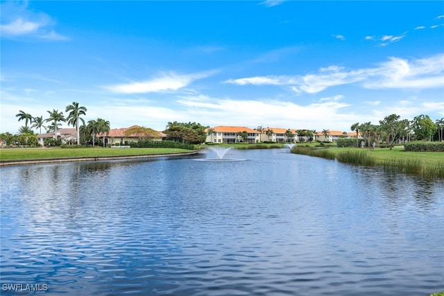 view of water feature featuring a residential view