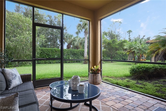 view of sunroom