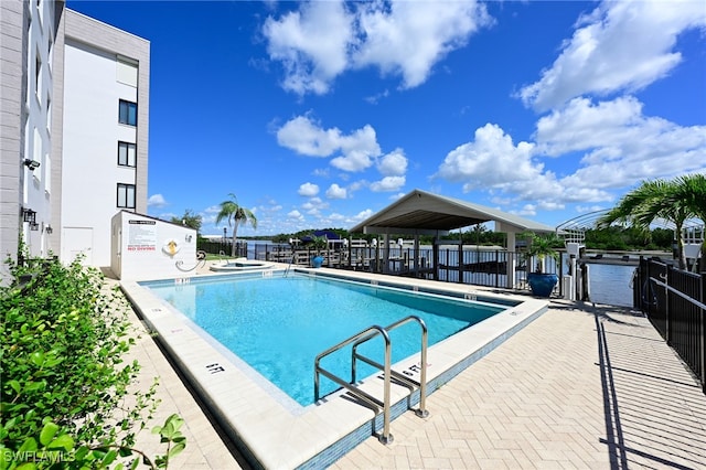 view of pool with a patio area